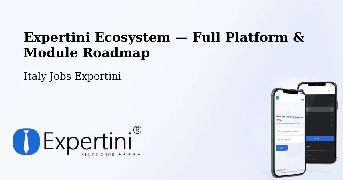 Expertini Ecosystem — Full Platform & Module Roadmap – Sorbolo